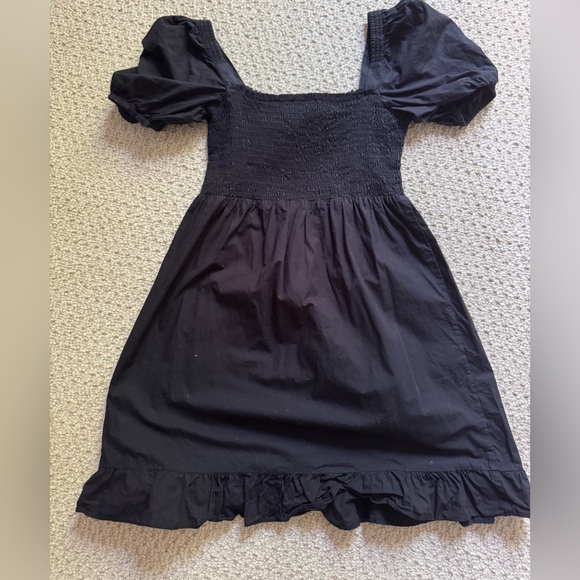 Chic Black Puff Sleeve Mini Dress - Picture 1 of 4